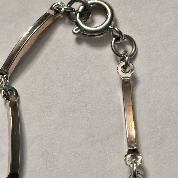 8” Long  Silver  & Gold Chain Necklace Vintage - Picture 4 of 6